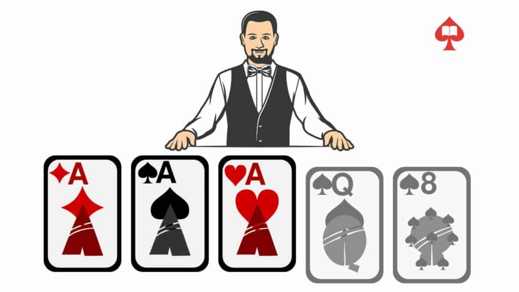 three of a kind, poker hand rankings, 3 aces